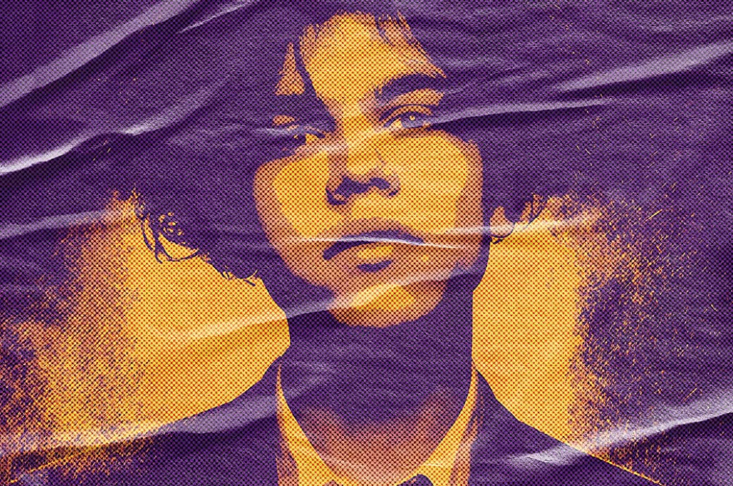 Glued Poster Photo Effect