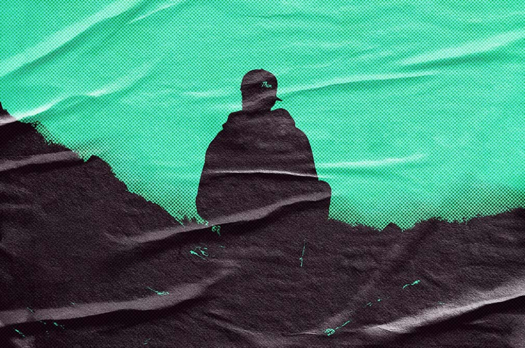 Glued Poster Photo Effect