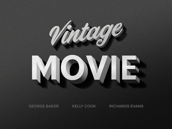 Vintage Movie Text Effect