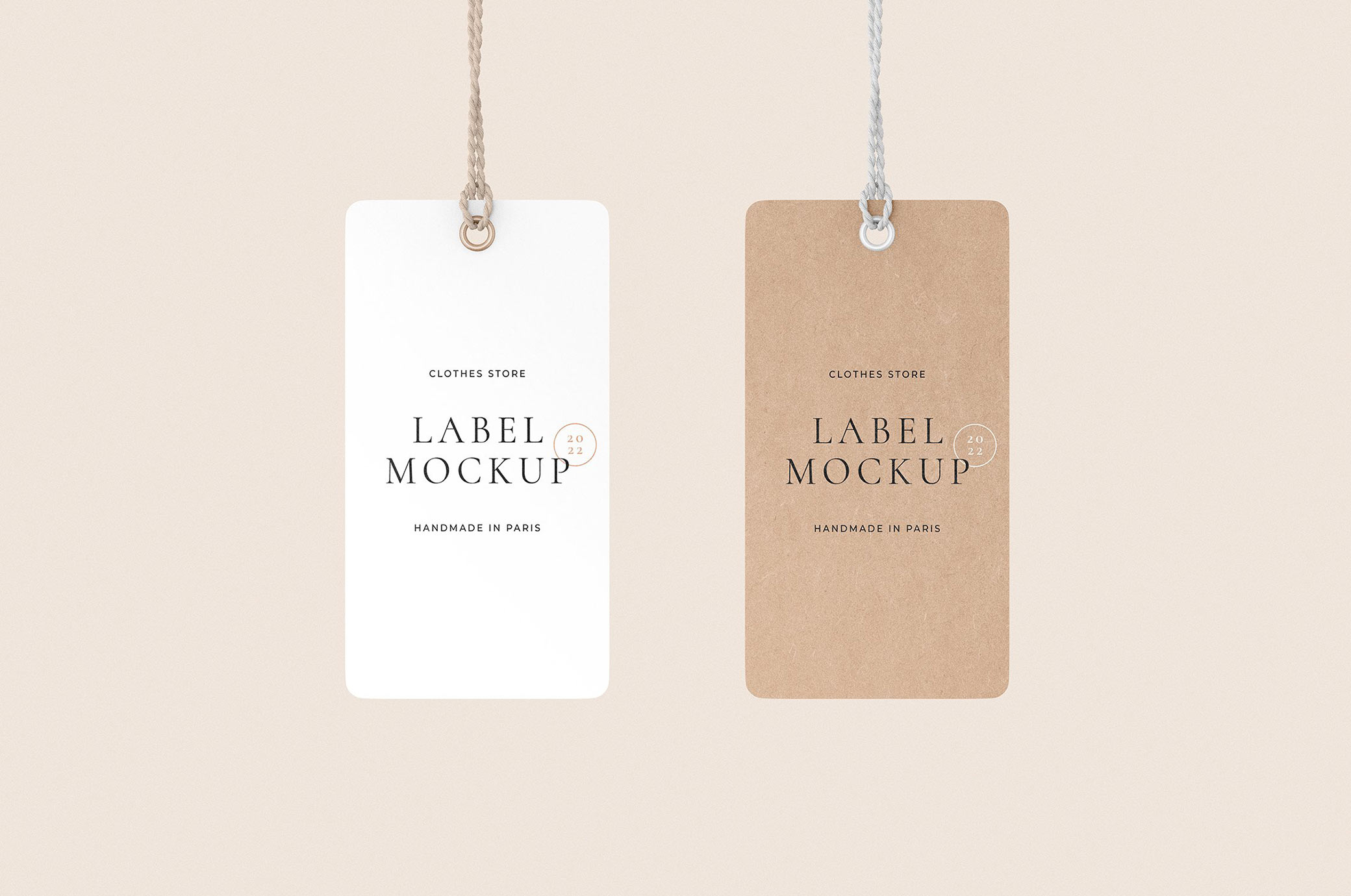 Paired Label Tag Mockup