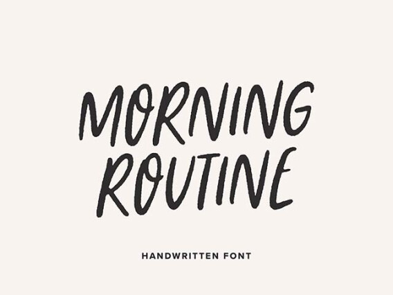 Morning Routine Handwritten Font
