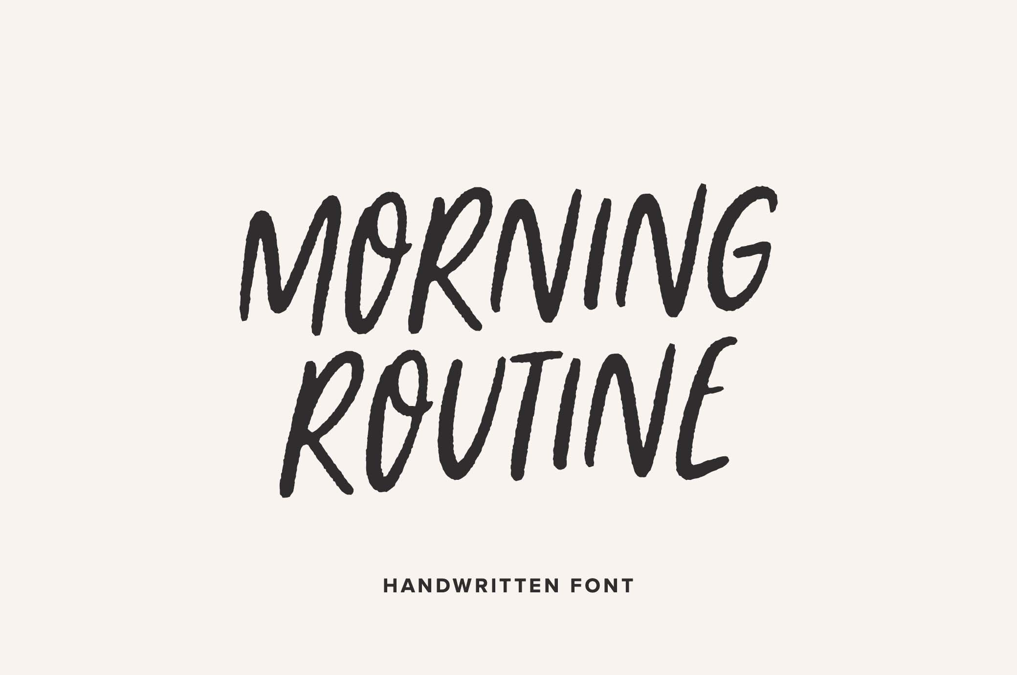 Morning Routine Handwritten Font
