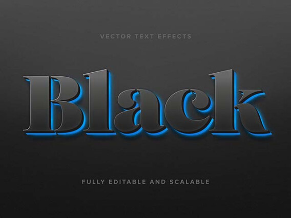 Neon Backlight Vector Text Effect