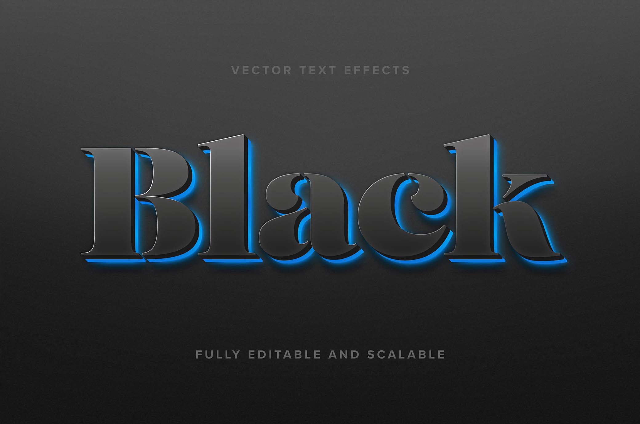Neon Backlight Vector Text Effect