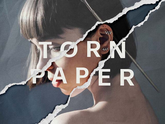 Ripped Image Photo Effect