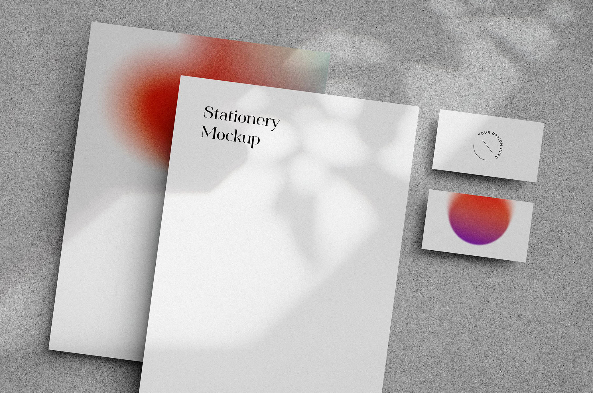 Lively Shadows Stationery Mockup