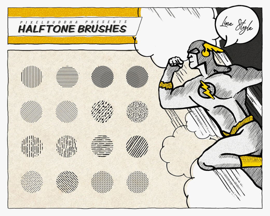 Comics Halftone Procreate Brushes