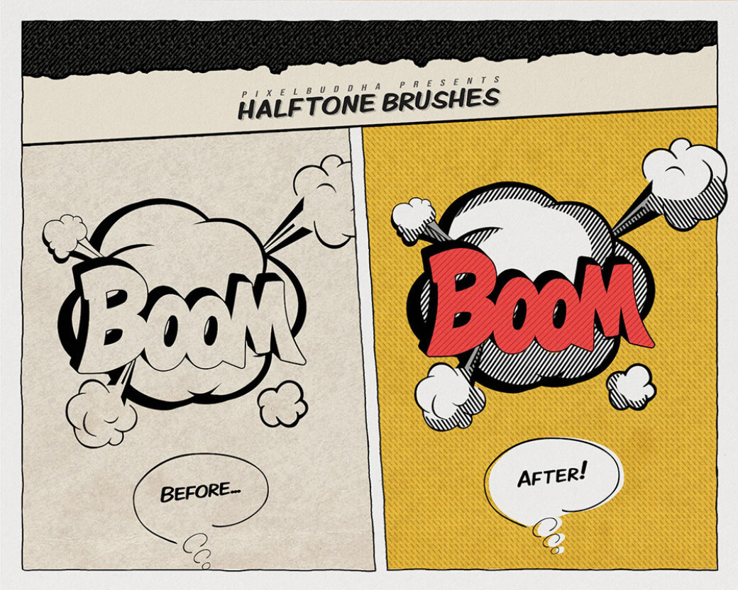 Comics Halftone Procreate Brushes