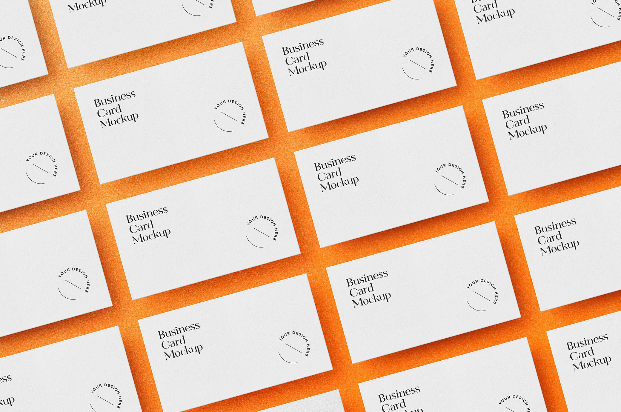 Laid Out Business Cards Mockup