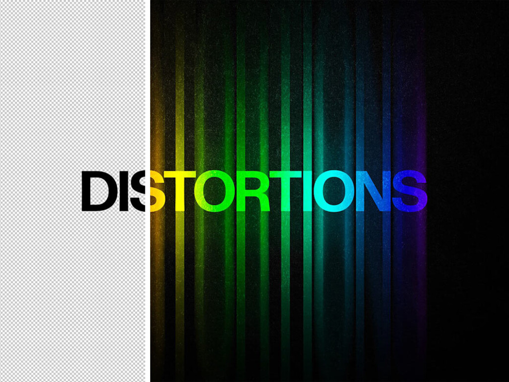Color Distortion Text Effect