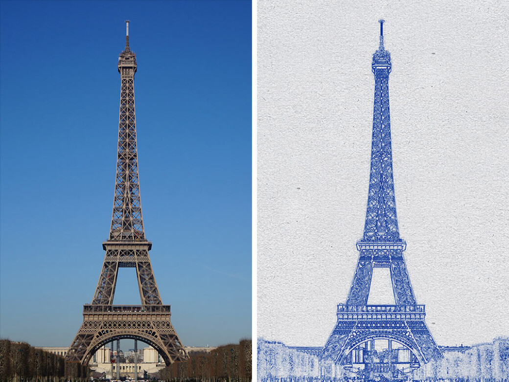 Blueprint Photoshop Action