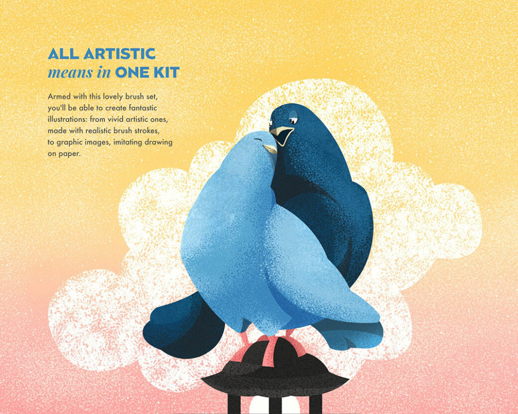 Spray & Hatch Illustrator Brushes