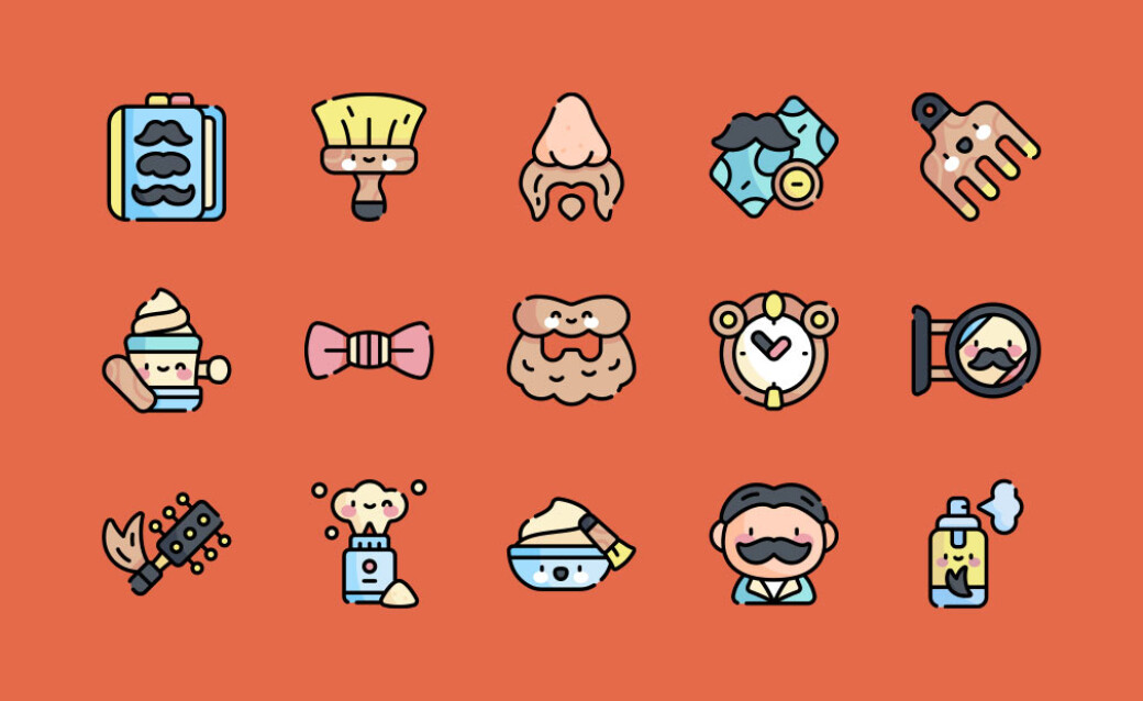 Barber Shop Vector Icons
