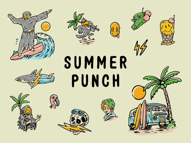 Summer Punch Illustrations Free Download