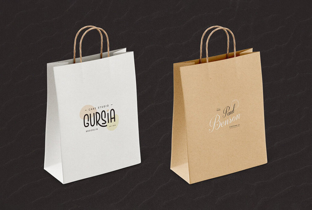 Free Paper Bag Mockup