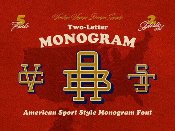 Vintage Monogram Font