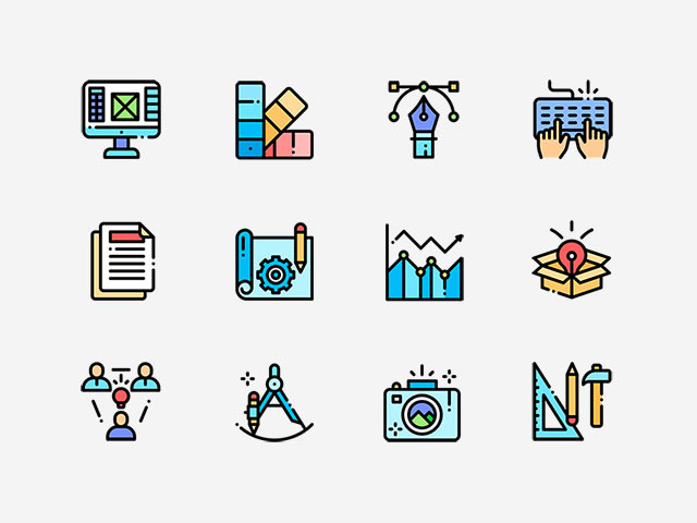 Creative Process vector icons free download