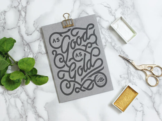 Marbled Lettering Mockups Set