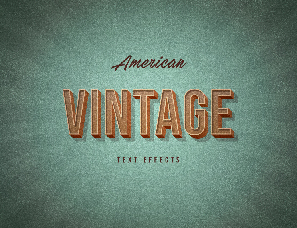 American Vintage Text Effects