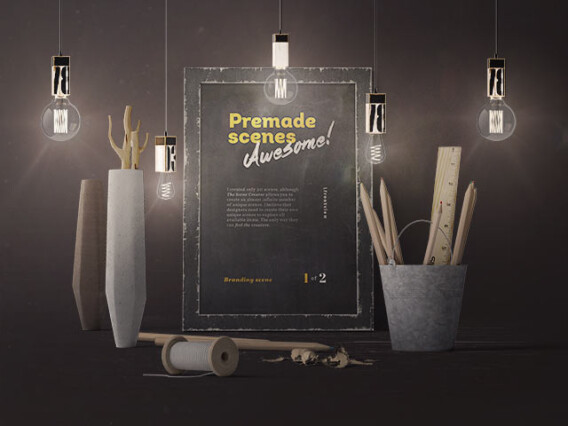 Home Vintage Mockup Scene