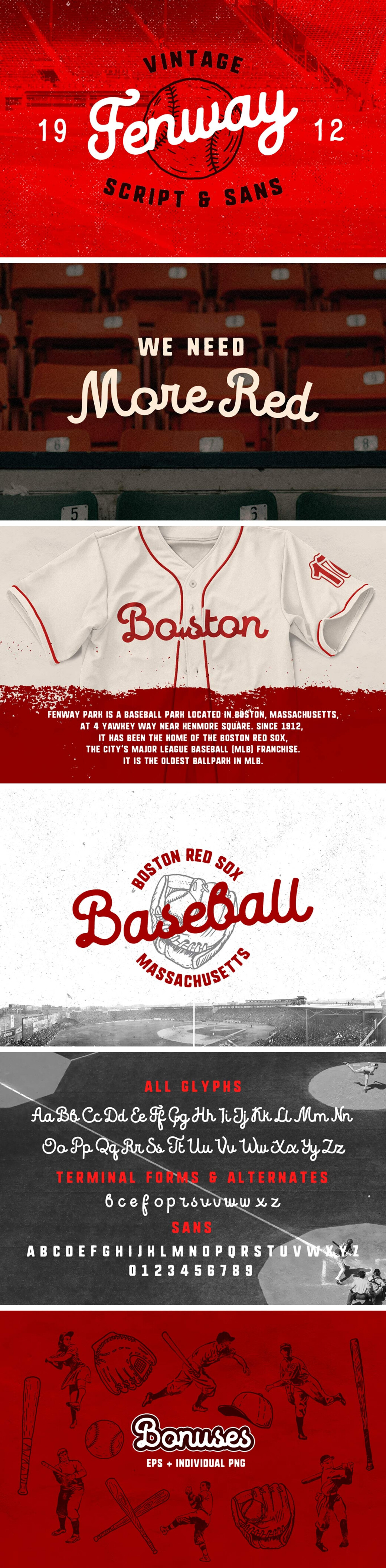 Fenway Vintage Script and Sans Typeface: Free Download