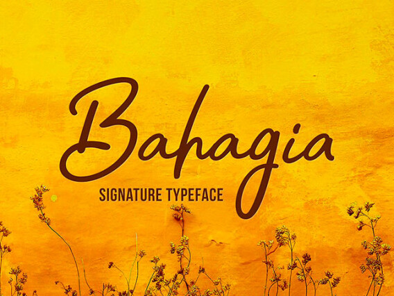 Bahagia Signature Typeface