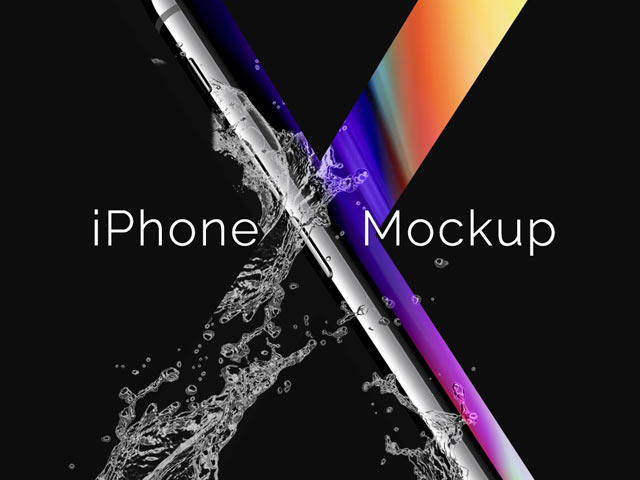 iPhone X mockup set — download PSD template