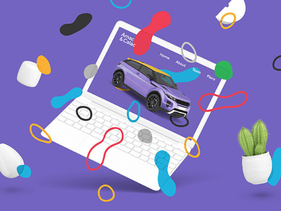 Colorful Macbook Mockup