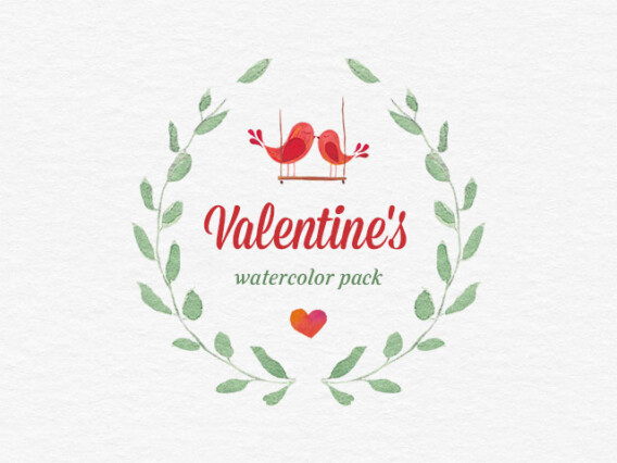 Valentine's Watercolor Pack