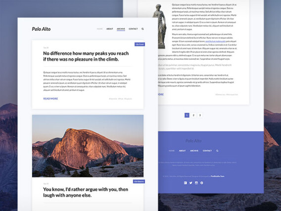 Palo Alto Blogging PSD Template