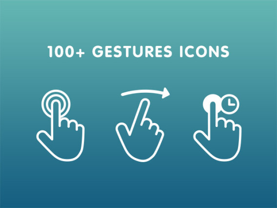 100+ Touch Gestures Icons