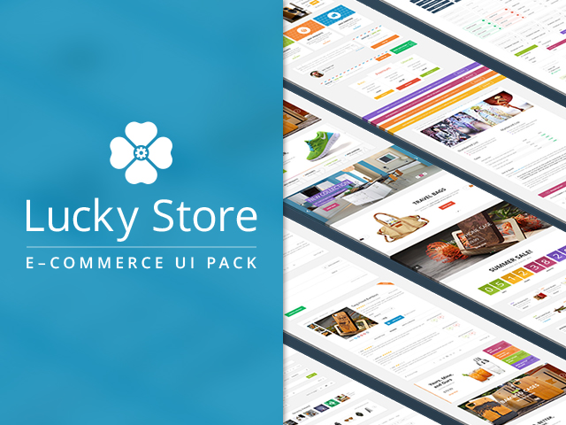 Lucky Store UI kit for free download — eCommerce PSD template