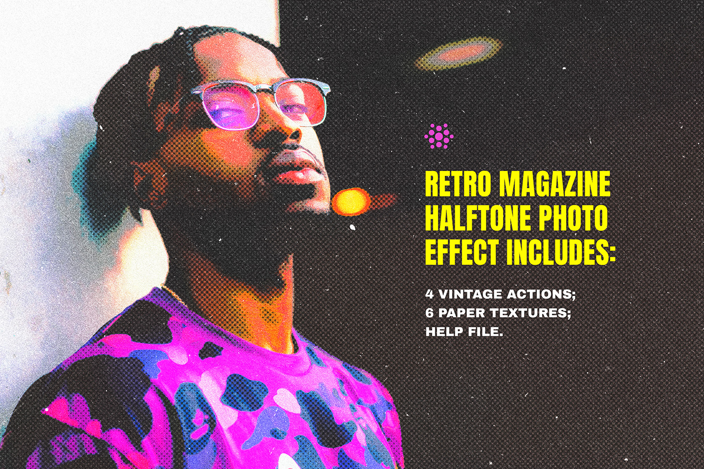 Retro Magazine Halftone Actions