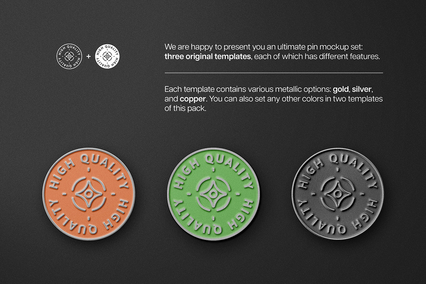 Enamel Pin Mockup