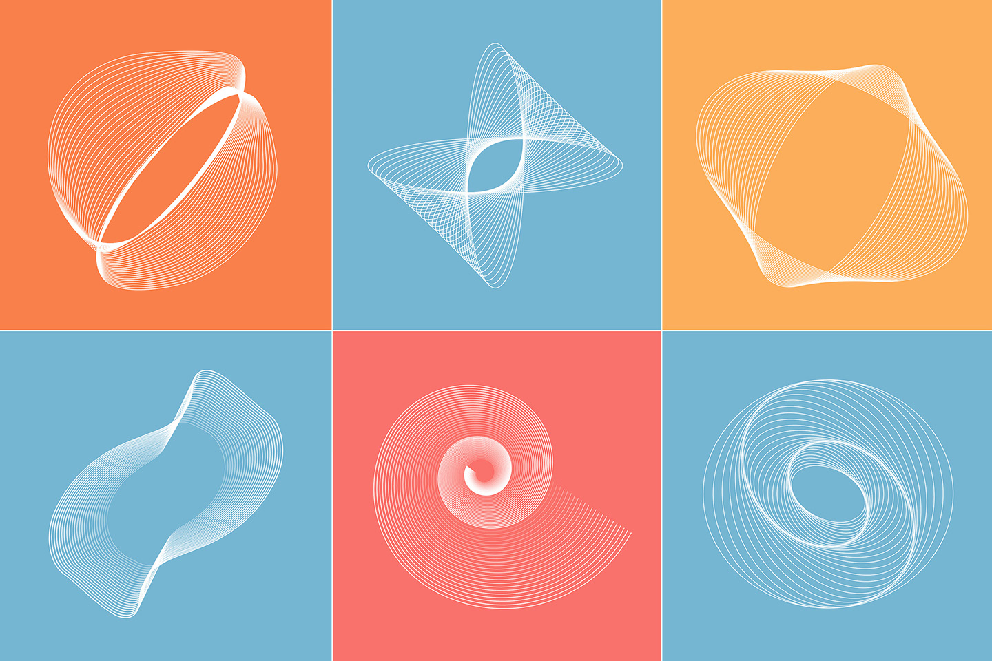 Abstract Twirls Elements Pack