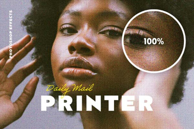 Daily Mail Printer Photoshop Effects by Pixelbuddha