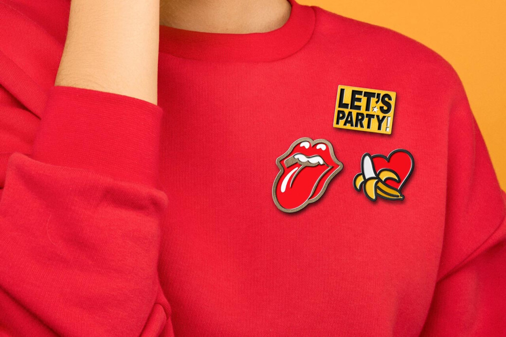 Metallic Enamel Pin Mockups