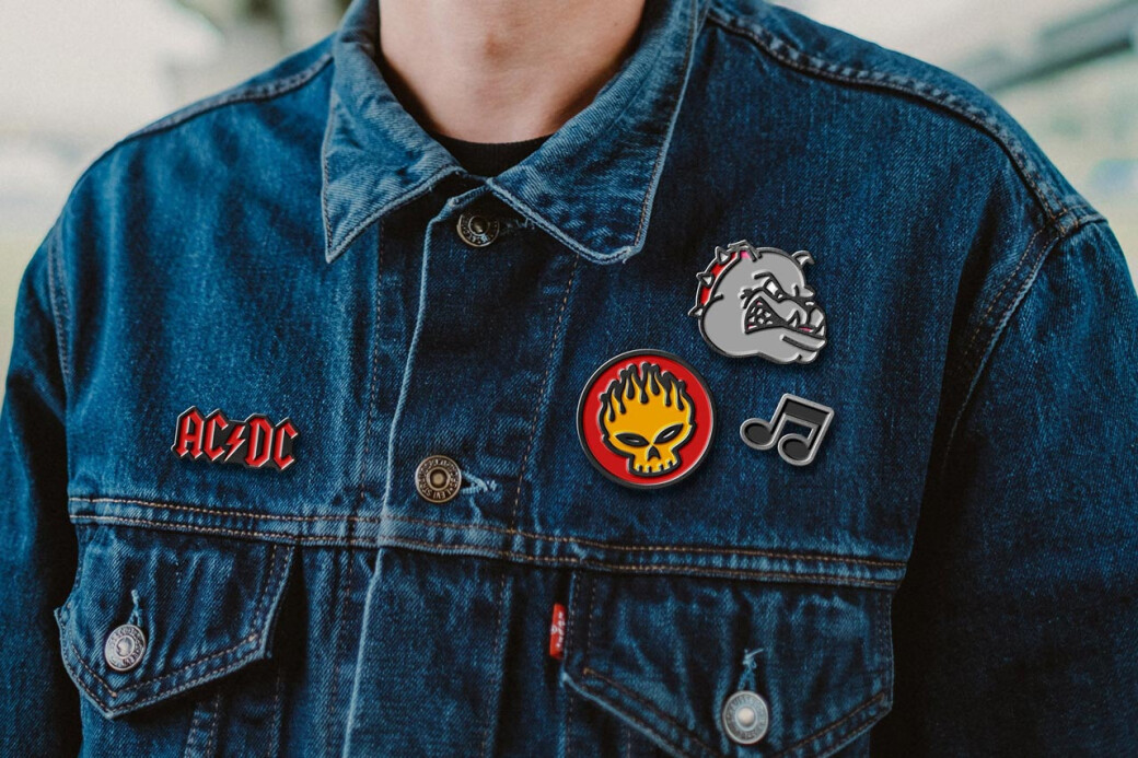 Metallic Enamel Pin Mockups