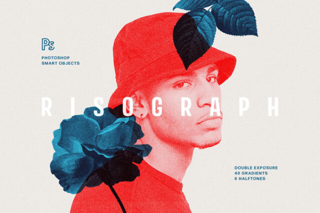 Risograph Double Exposure Effect