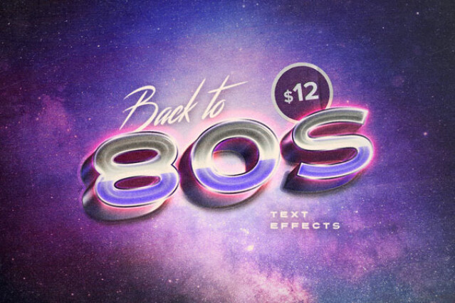 Back to the 80s Retro Text Effects