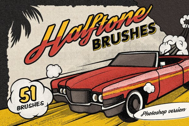 Vintage Comic Book: Halftone Photoshop Brushes