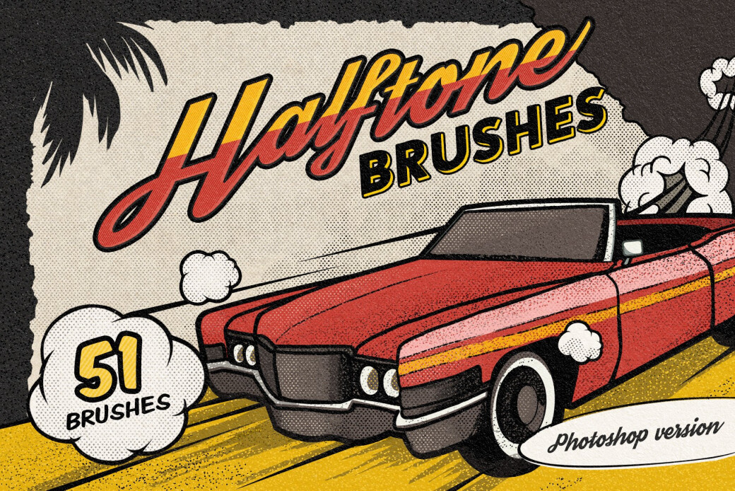 Vintage Comic Book: Halftone Photoshop Brushes