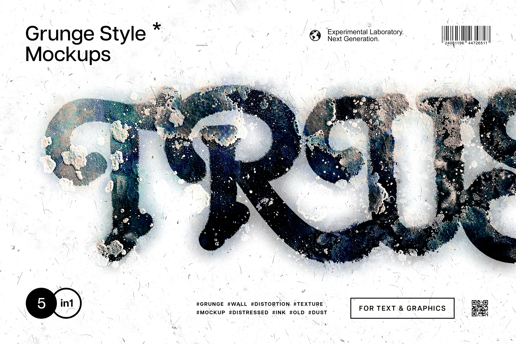 Download Grunge Wall Distortion Mockup