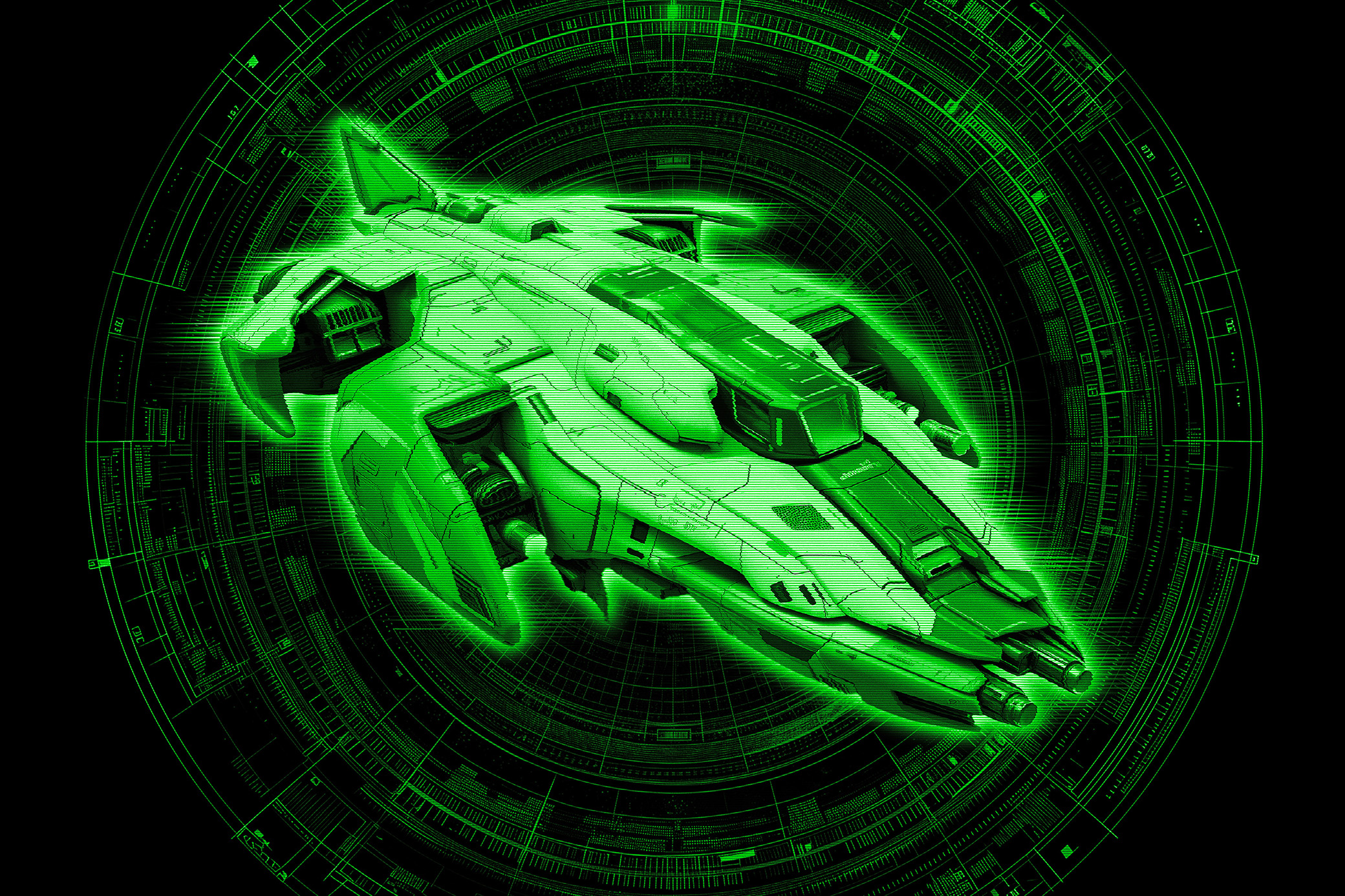 HUD Hologram Photoshop Action