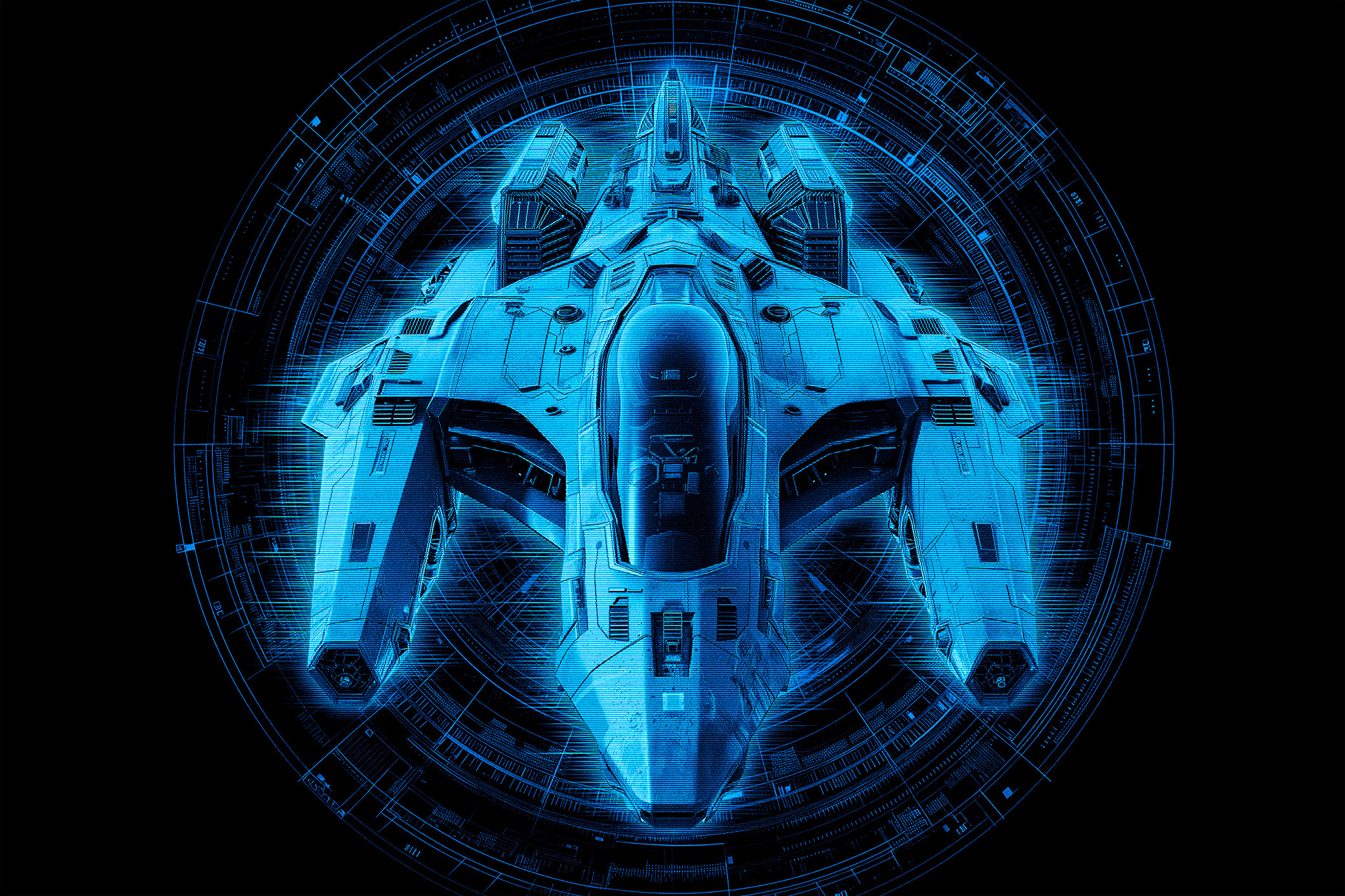 HUD Hologram Photo Effect