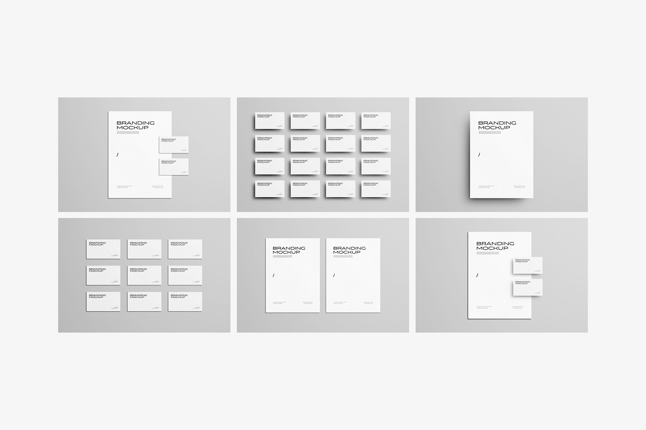 Branding Letterhead and Business Cards Mockups
