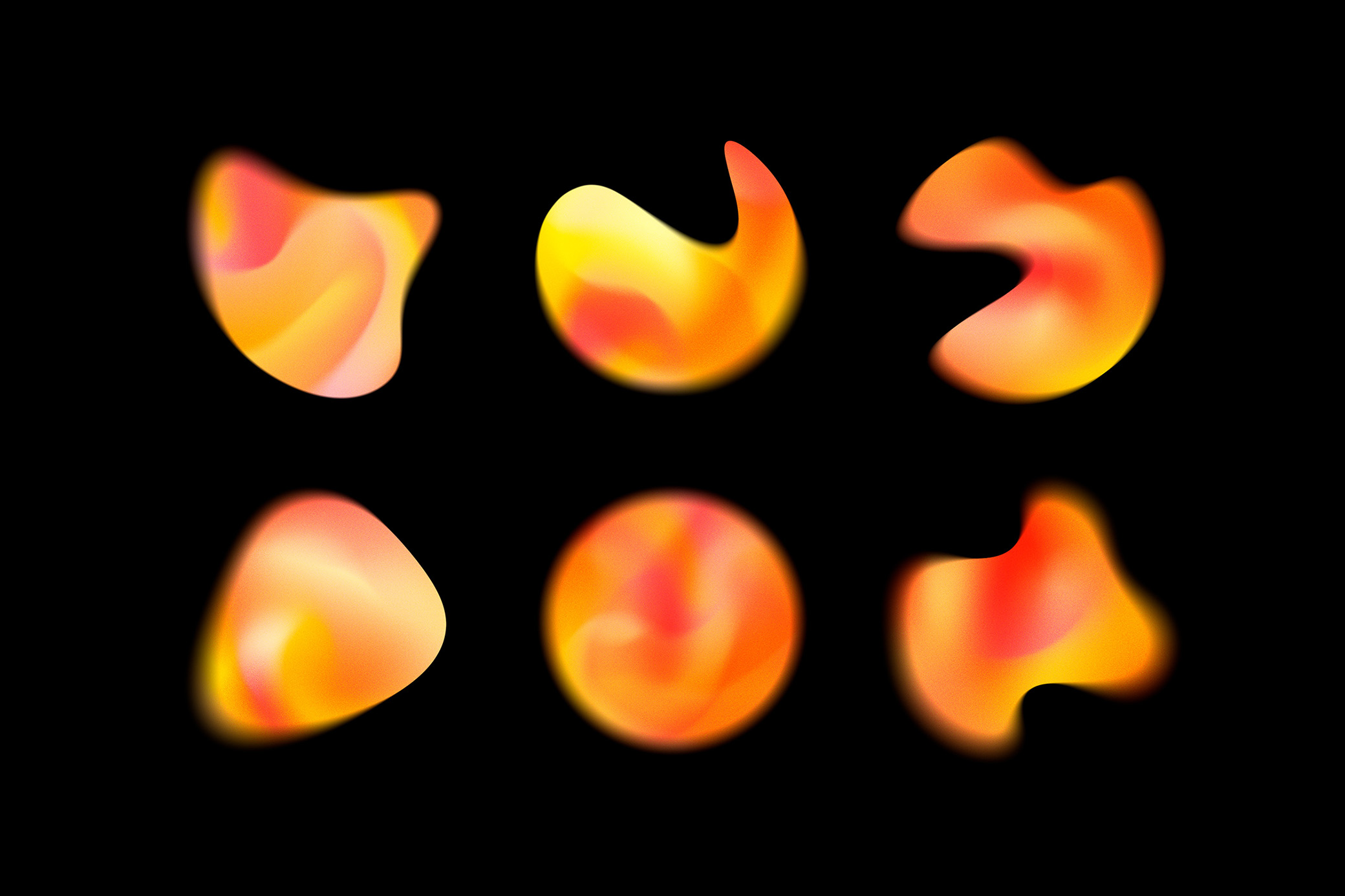 Chroma Gradient Texture Shapes