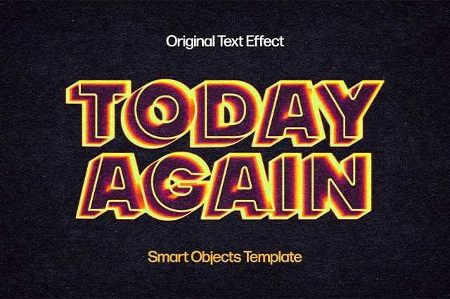 3D Colorful Motion Text Effect