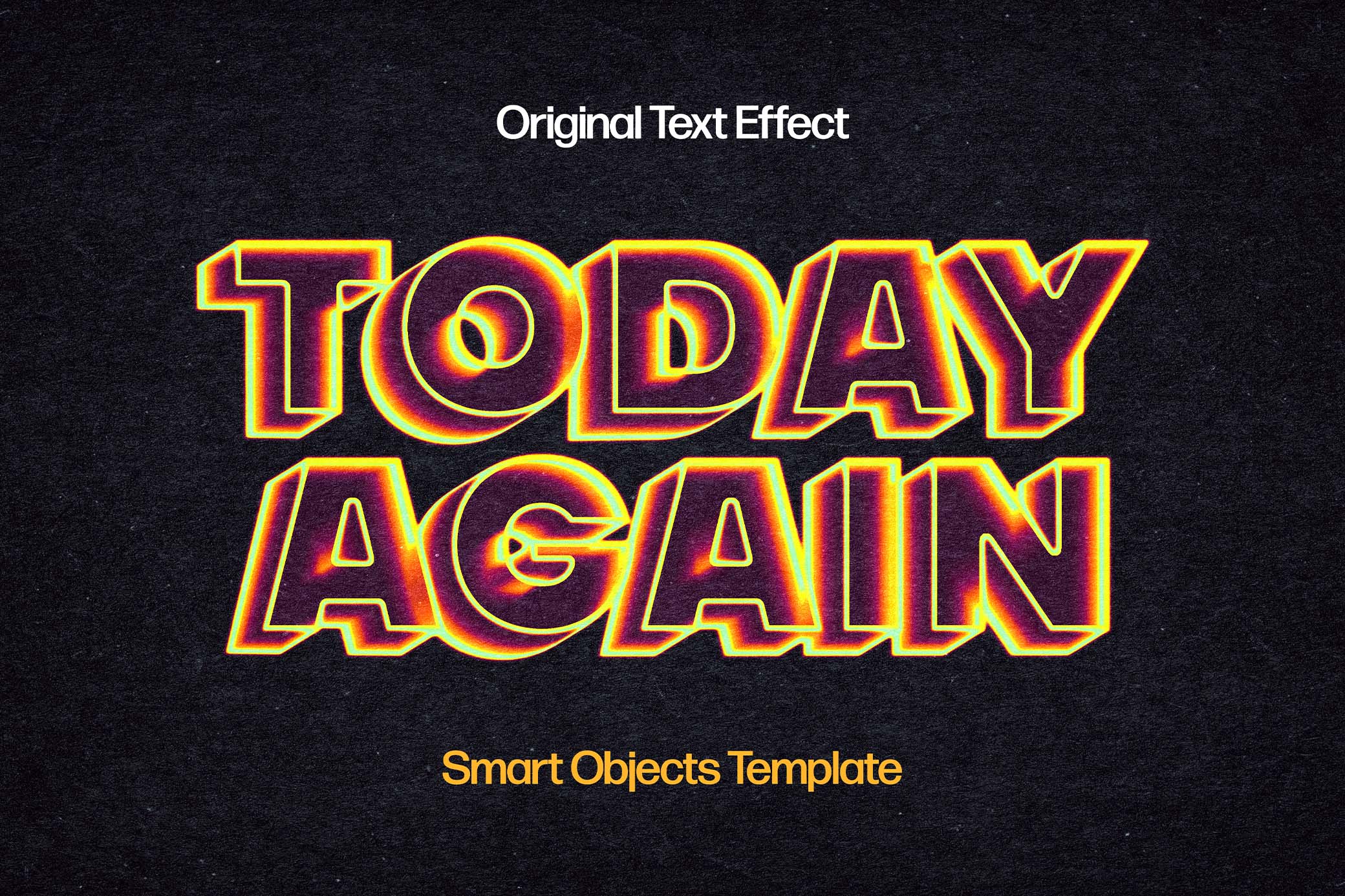 3D Colorful Motion Text Effect