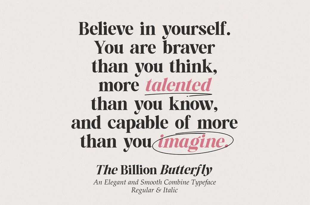 The Billion Butterfly Serif